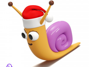 New Years Snail 3D-Druckmodell
