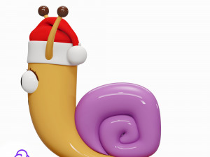 New Years Snail 3D-Druckmodell