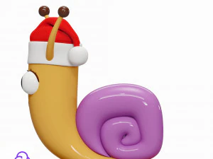 New Years Snail 3D Print Model
