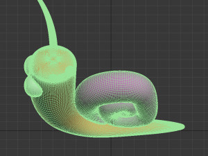 New Years Snail 3D-Druckmodell