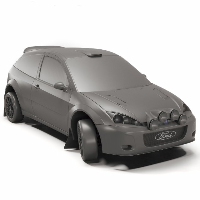 FOCUS WRC 2001 3D 프린트 모델 .c4d .max .obj .3ds .fbx .stl .blend 