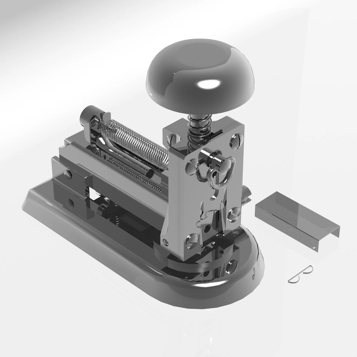 stapler grapadora 3D Model .c4d .max .obj .3ds .fbx .stl .blend 