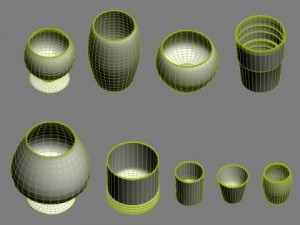 16 glasses party  casual pack 3D Model