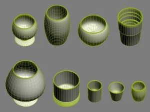 16 glasses party  casual pack 3D Model