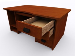 computer desk 3D 模型
