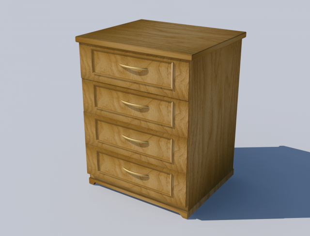 bedside table 3D 모델 .c4d .max .obj .3ds .fbx .stl .blend