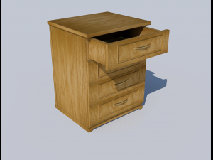 bedside table 3D 모델