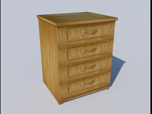 bedside table 3D 모델