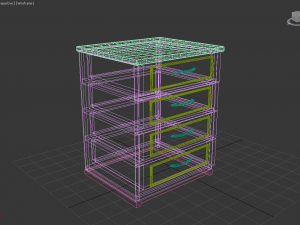 bedside table 3D 모델