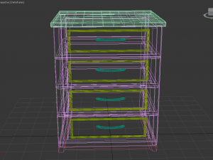 bedside table 3D 모델
