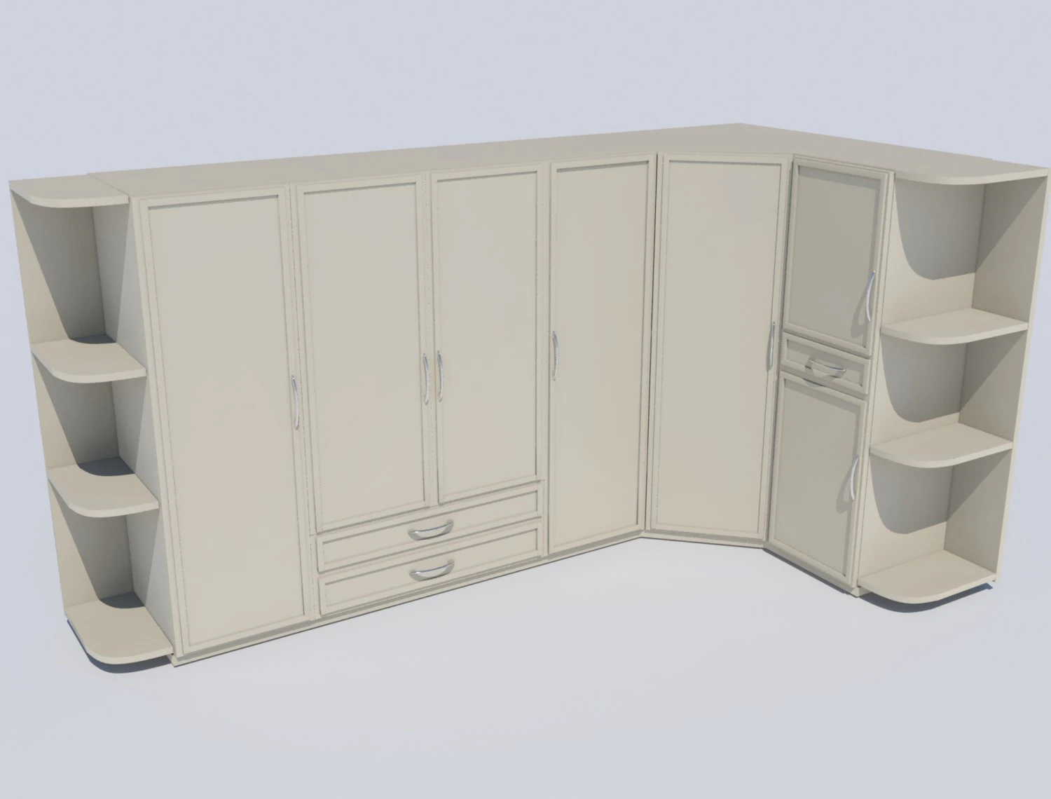 cupboard 3D Model .c4d .max .obj .3ds .fbx .stl .blend 