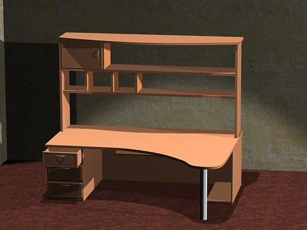 computer desk 3D Model .c4d .max .obj .3ds .fbx .stl .blend 
