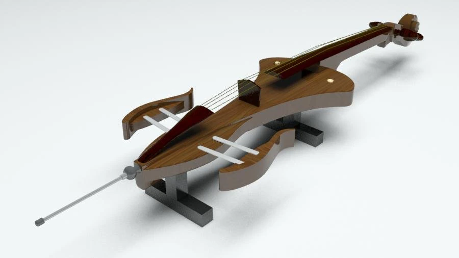 скрипка 3D Модель .c4d .max .obj .3ds .fbx .stl .blend 