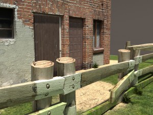 derelict house barn low poly 151 3D Model