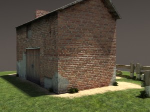 derelict house barn low poly 151 3D Model