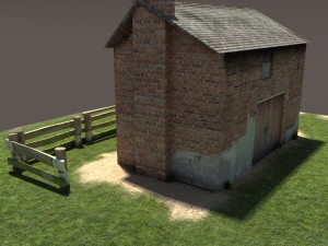derelict house barn low poly 151 3D Model