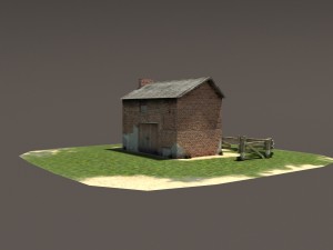 derelict house barn low poly 151 3D Model