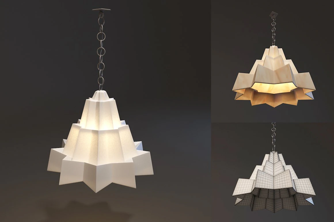 triangle lamp 3D Model .c4d .max .obj .3ds .fbx .stl .blend