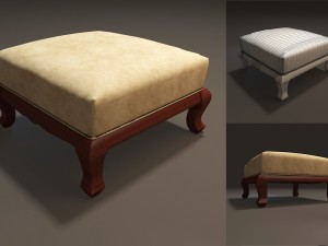 Footrest furniture 3D Model