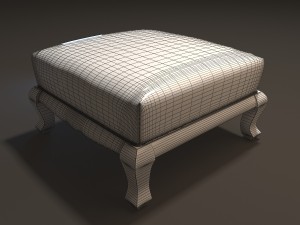 Footrest furniture 3D Model