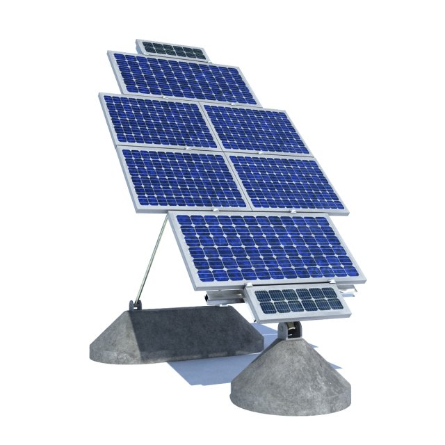 solar panel farm high detaile Model 3D .c4d .max .obj .3ds .fbx .stl .blend 