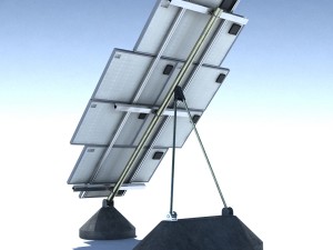 solar panel farm high detaile Model 3D