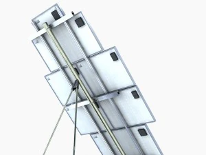 solar panel farm high detaile 3D Model