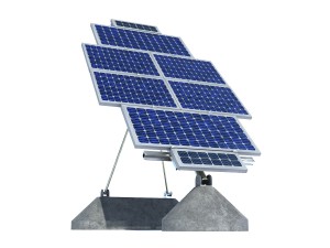 solar panel farm high detaile Model 3D