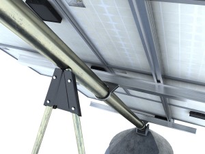 solar panel farm high detaile Model 3D