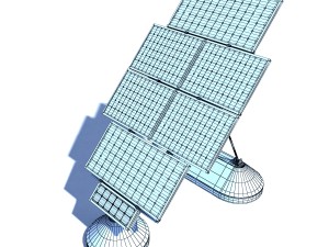 solar panel farm high detaile Model 3D