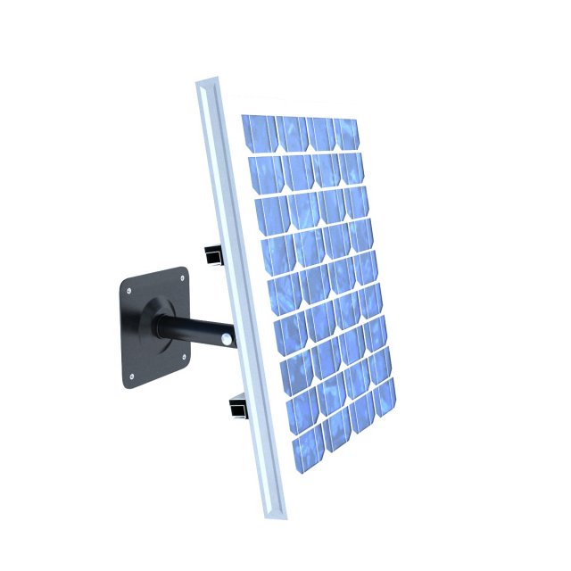 wall mount solar panel high detaile Modelo 3D .c4d .max .obj .3ds .fbx .stl .blend 