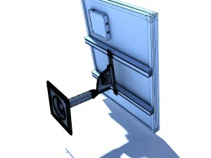 wall mount solar panel high detaile 3D Model