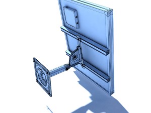 wall mount solar panel high detaile Modelo 3D