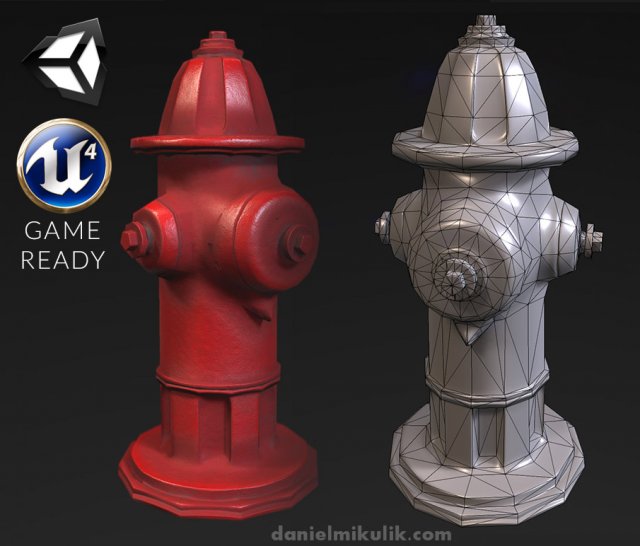 hydrant - pbr textures 3D Model .c4d .max .obj .3ds .fbx .stl .blend 