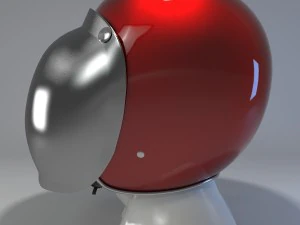 мотоциклетный шлем в стиле ретро с лицевой крышкой 3D Модель