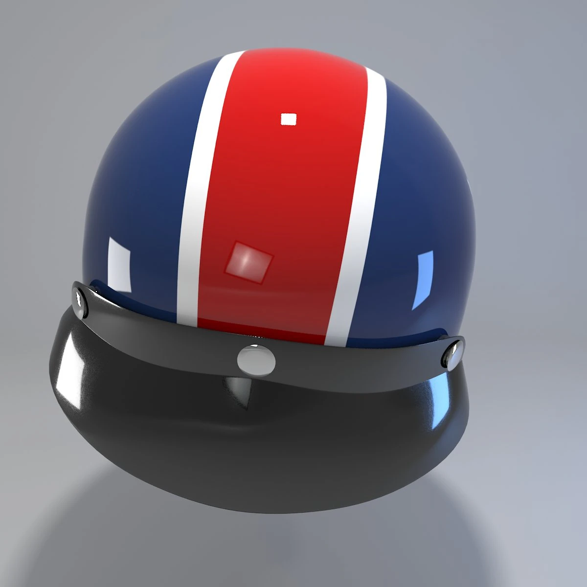 retro motorcycle helmet 3D Model .c4d .max .obj .3ds .fbx .stl .blend 