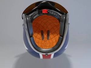 retro motorcycle helmet 3D Model