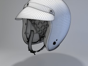 retro motorcycle helmet 3D मॉडल