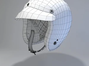retro motorcycle helmet 3D Model