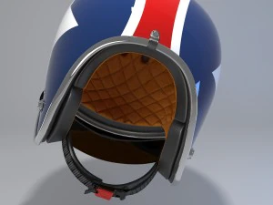retro motorcycle helmet 3D Model