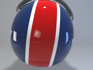 retro motorcycle helmet 3D मॉडल