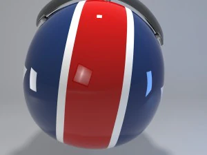 retro motorcycle helmet 3D Model