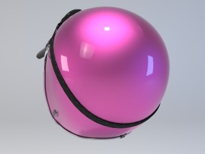 pink retro motorcycle helmet 3D मॉडल