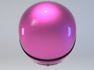 pink retro motorcycle helmet 3D मॉडल
