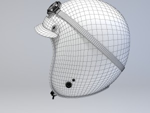 pink retro motorcycle helmet 3D मॉडल