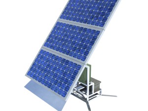 single stand solar panel riged 3D 模型