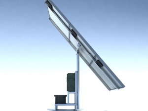 single stand solar panel riged 3D 模型
