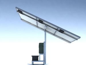 single stand solar panel riged 3D 模型
