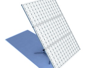 single stand solar panel riged 3D 模型