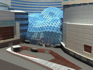 office mall building low poly Modèle 3D